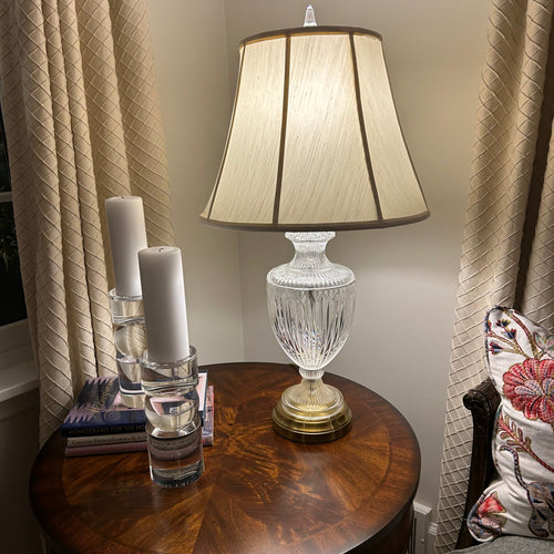 ON SALE Wildwood Crystal Lamp Round Base